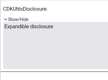 CDKUtilDisclosure Example 2